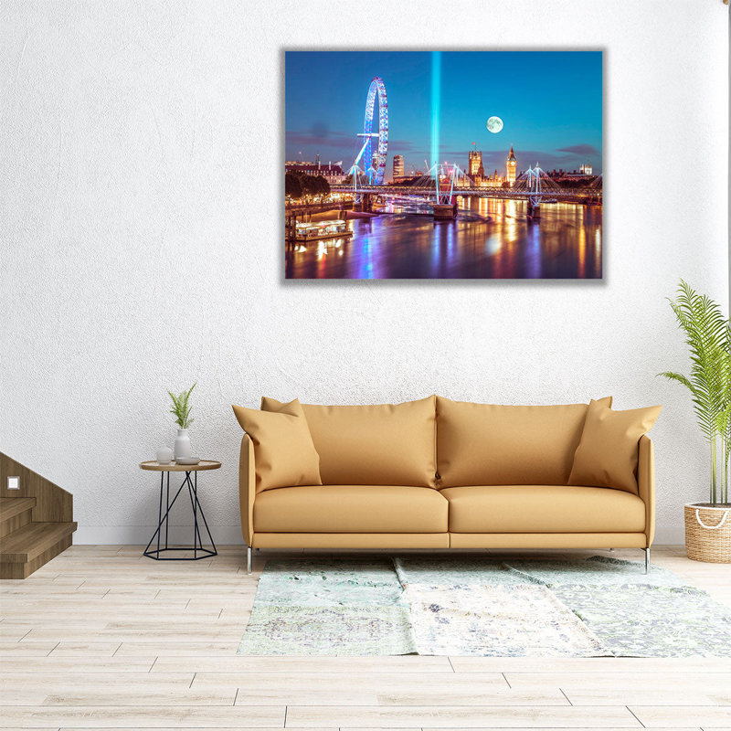 «London Skyline Across The River», reproduction d'art sur toile, H 36 po x l 48 po