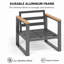 Fauteuils d'extérieur en aluminium pour patio-843700087