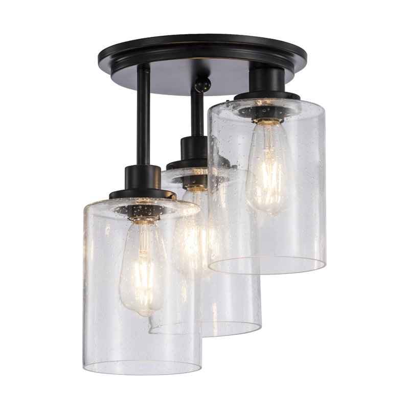 Oakhur Glass Semi Flush Mount
