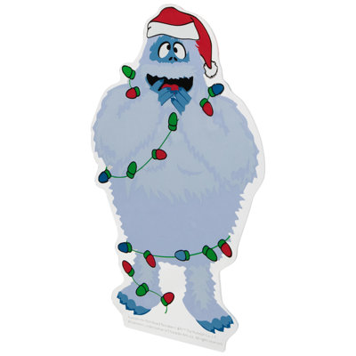 Bumble Wrapped In Lights Double Sided Christmas Window Cling Decoration
