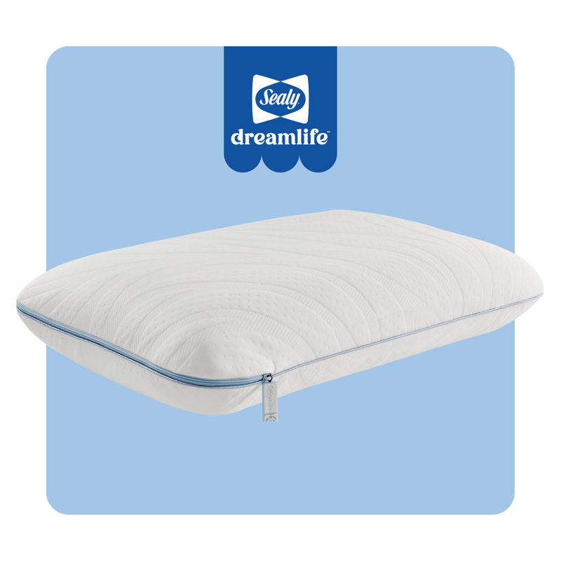 Sealy Dreamlife Memory Foam Medium Pillow, 1, King