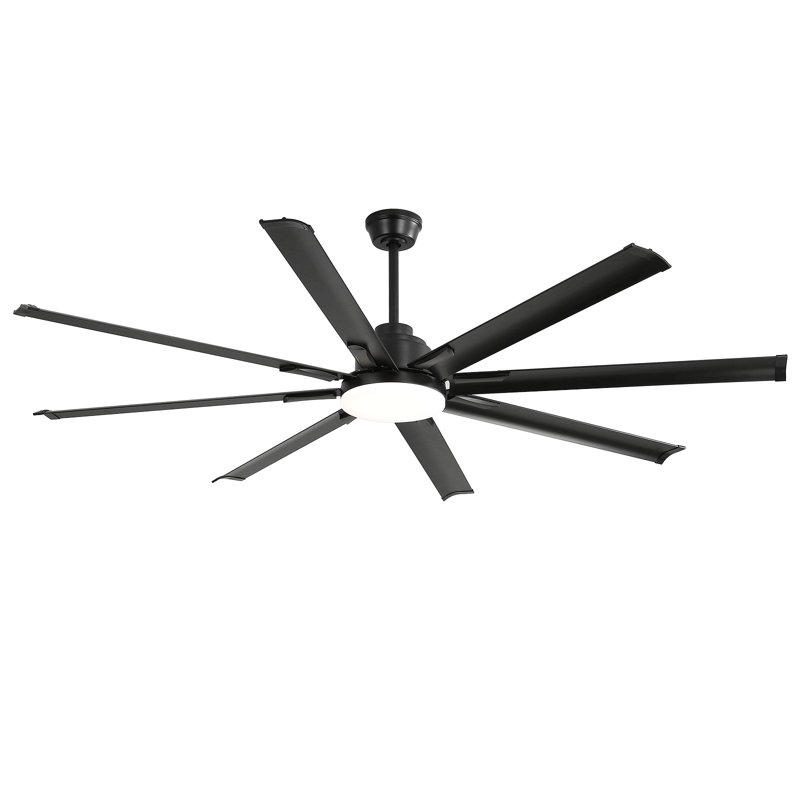 Grand ventilateur de plafond moderne avec télécommande intelligente pour le salon, 84 po de largeur