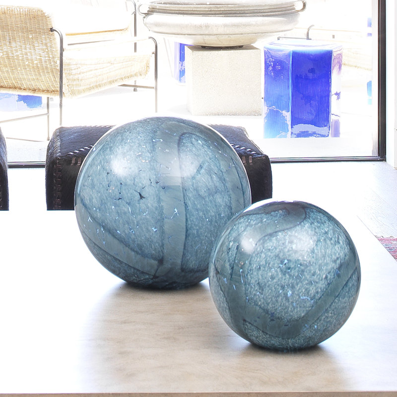 Cosmos Abstract Cloche Or Water Globe, Indigo