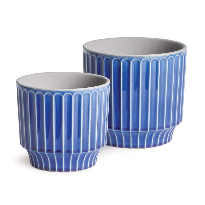 Bridgetown Handmade Clay Planter, Blue