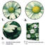 «White Green Flower Daisy Fusion I», reproduction sur toile-149382874-149382875