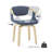 Wathen Fabric Upholstered Swivel Dining Arm Chair-1371653921