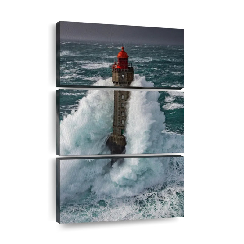 Tempête à la Jument, ensemble de 3 pièces sur toile, H 32 po x l 20 po x P 1,25 po