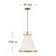 Luminaire suspendu conique à 1 lumière Coco-38031839-38031838