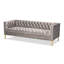 3 Seater Velvet Sofa-1818625442
