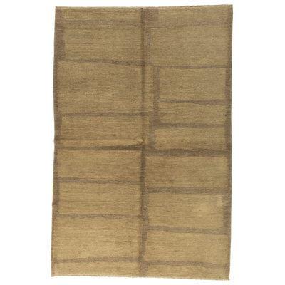 Primitive One-of-a-Kind 6' X 9' Hand Knotted Area Rug