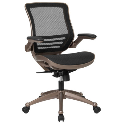 Mignone Mid-Back Mesh Executive Office Chair with Flip-Up Arms by Flash Furniture