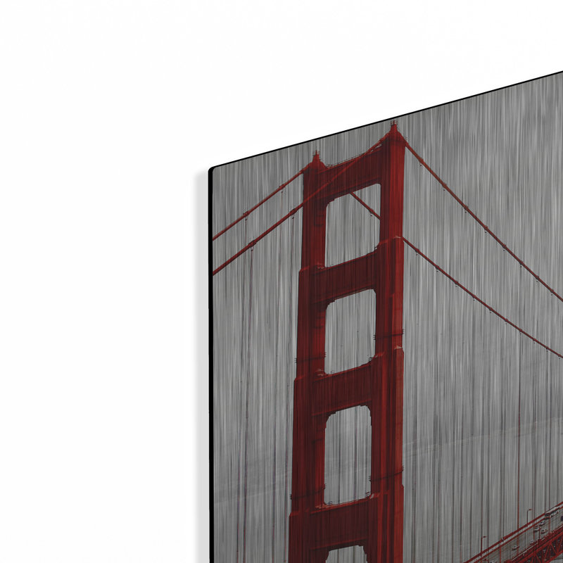«Golden Gate Bridge In Fog» par PhotoINC Studio, H 12 po x l 16 po