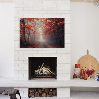 Fall Wall Art, Fall Pictures Wall Decor, Fall Canvas Wall Art, Autumn Wall Art, Nature Wall Art, Fall Paintings Wall Decor, Pictures for Living Room, Pictures for Bedroom, Autumn Fall Canvas Prints Ready To Hang 12" × 18"