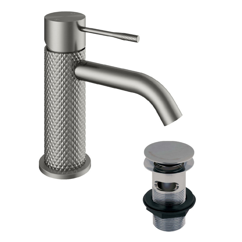  Mono Basin Mixer with Waste, Gun Metal