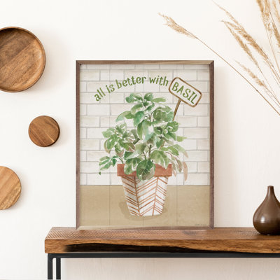 Herb Garden II Basil By Beth Grove