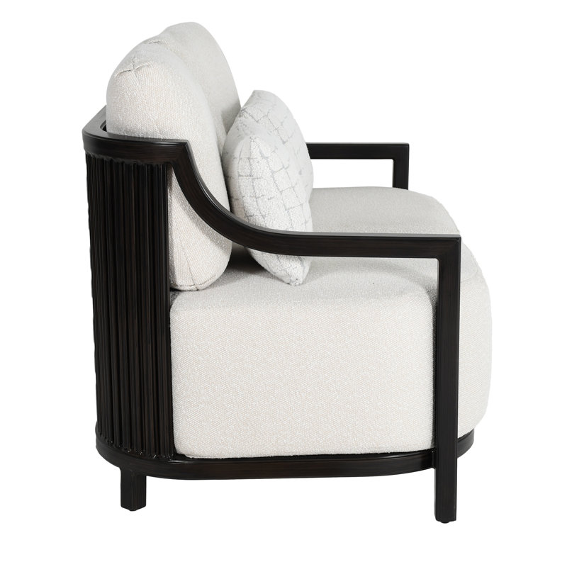 Samara Cushioned Loveseat w/Two Accent Pillows
