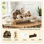 Cage pour petits animaux avec cabane en bois naturel et corps en PET transparent pour hamsters