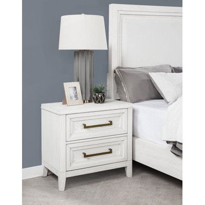Loane 2-drawer Nightstand Bedside Table White