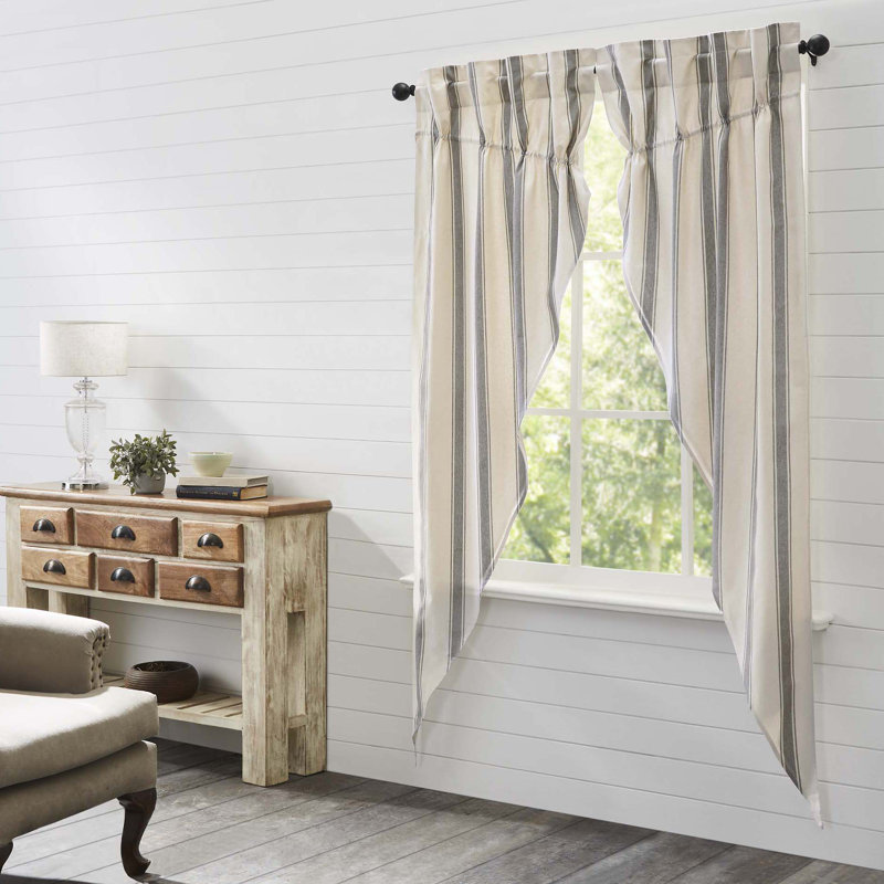 Deidre 100% Cotton Room Darkening Curtain Pair, 36" W x 84" L