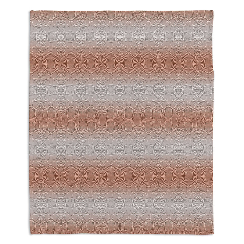  Jeté North East Salmon, l 68 po x L 80 po, Gris / Rose
