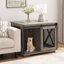Niche pour chien Style avec porte de grange coulissante et cloison interne
