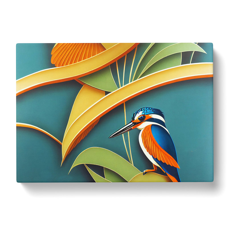 Kingfisher Style - Wrapped Canvas, 50cm H x 76cm W x 3cm D
