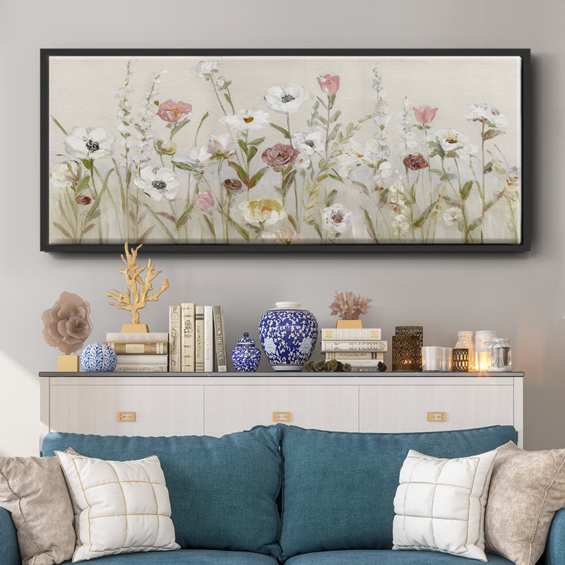 Blooming Around - Toile encadrée, H 20 po x l 50 po