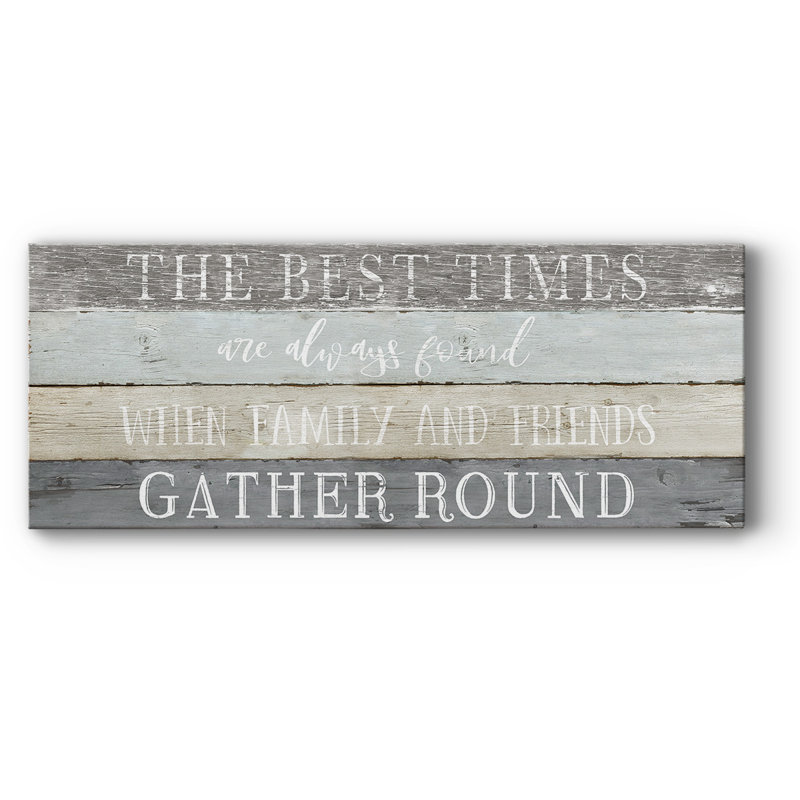 «Best Times on Canvas», art textuel, H 8 po x l 20 po x P 1,5 po