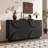 4-Door Large Storage Sideboard, Wood Sideboard Cabinet With Semi-Circular Handles And Adjustable Shelves For Dining Room, Kitchen, And Living Room-850156227