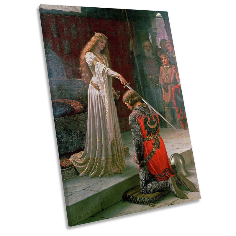 Edmund Blair Leighton Accolade - Wrapped Canvas Painting, 137.2cm H x 91.4cm W x 4cm D