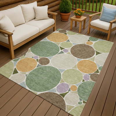 Machine Washable Indoor/Outdoor Chantille ACN2516 Geometric Rug