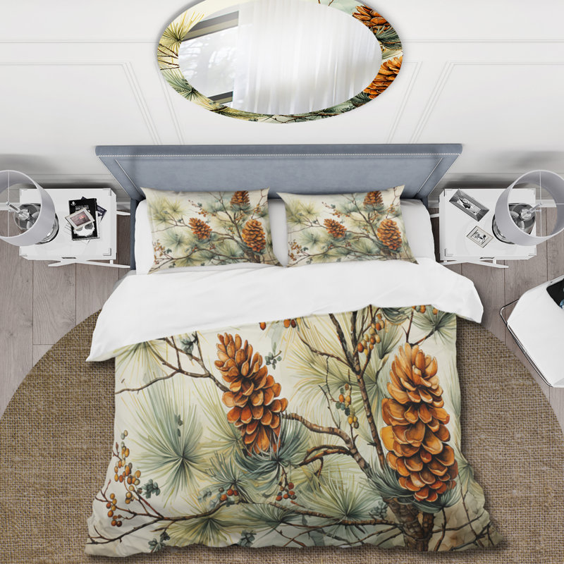 Ensemble de housse de couette en microfibre / polyester Pine Tree Pine Beauty II Bedding