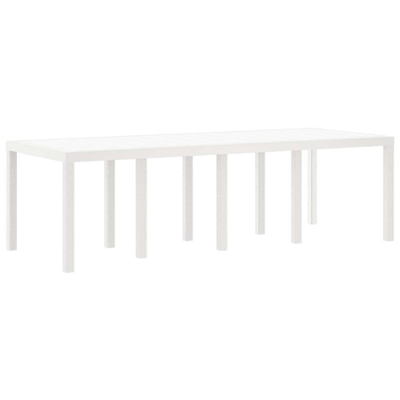 Garden Table, White, 73cm H x 250cm W x 100cm D