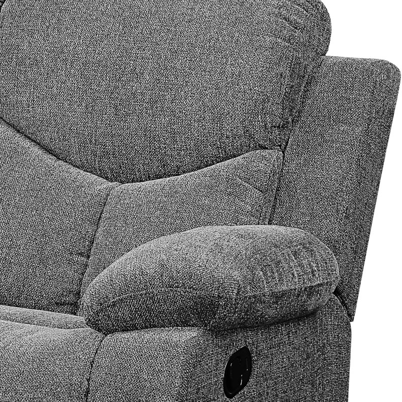 Console confortable en chenille grise - siège ergonomique pour la détente