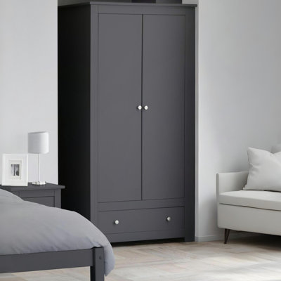 Payeur 2 Door Solid Wood Wardrobe