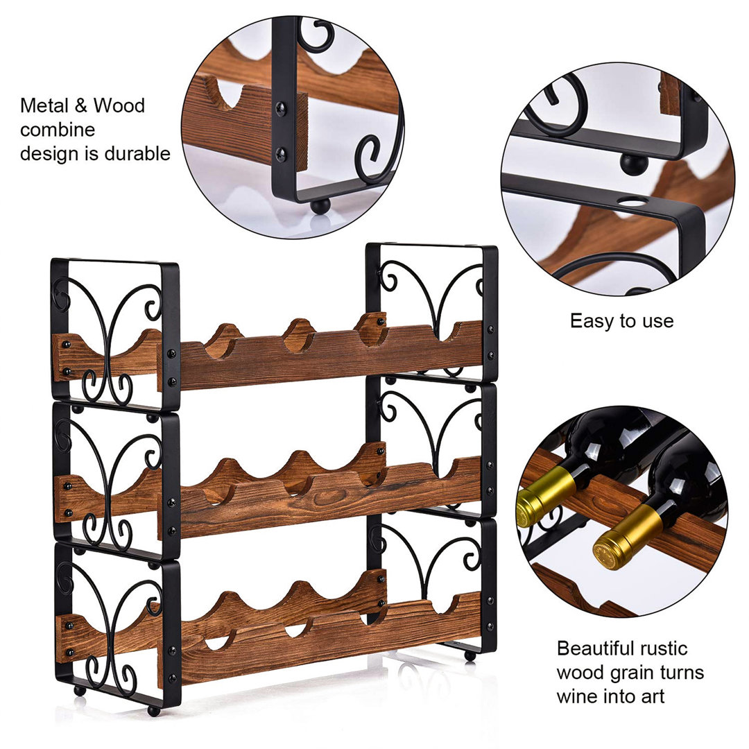 Pitchford 12 Bottle Tabletop Wine Bottle Rack in
