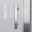 Porte de douche pliante en demi-cadre avec verre trempé transparent de 33,5 po x l 72 po x H 72 po