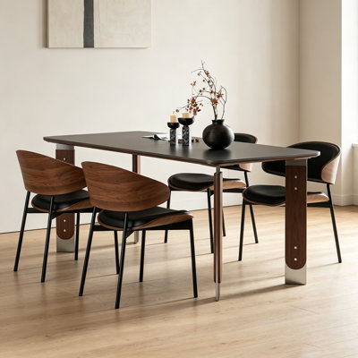 Table italienne en pierre frittée noire italienne