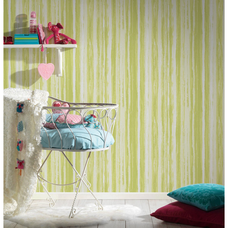 Brigitte 5 10.05m x 53cm Wallpaper, Green/White