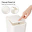 Poubelle à couvercle en plastique 2,6 gallons (ensemble de 3)-96434365