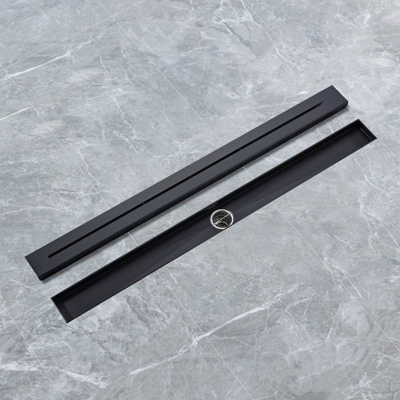 Matte Black 32'' Linear Grid Shower Drain
