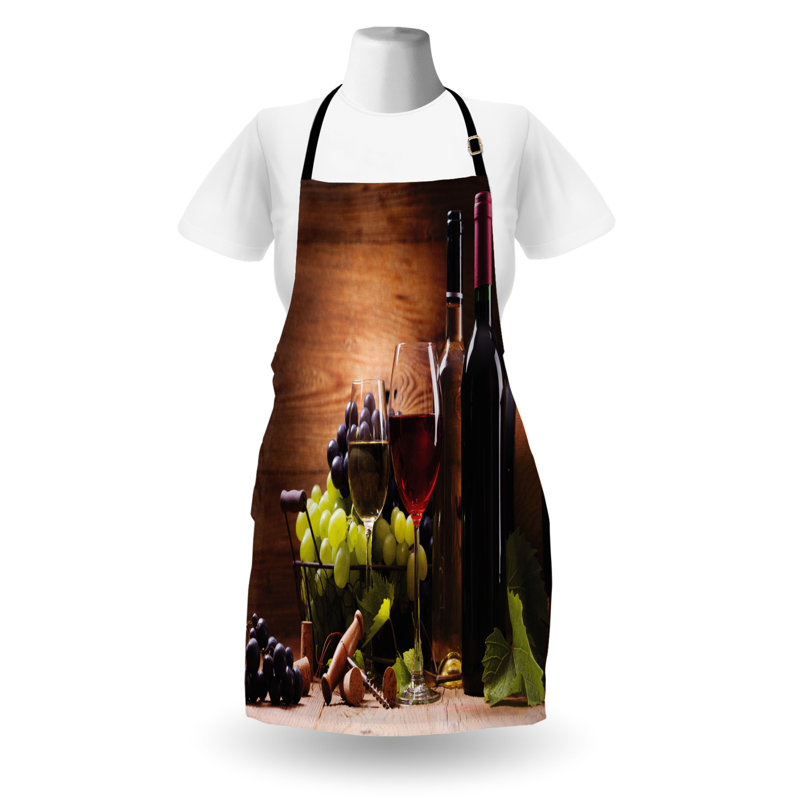 Tablier East Urban Home, cuisine, jardinage, taille adulte, rubis brun, vert pâle