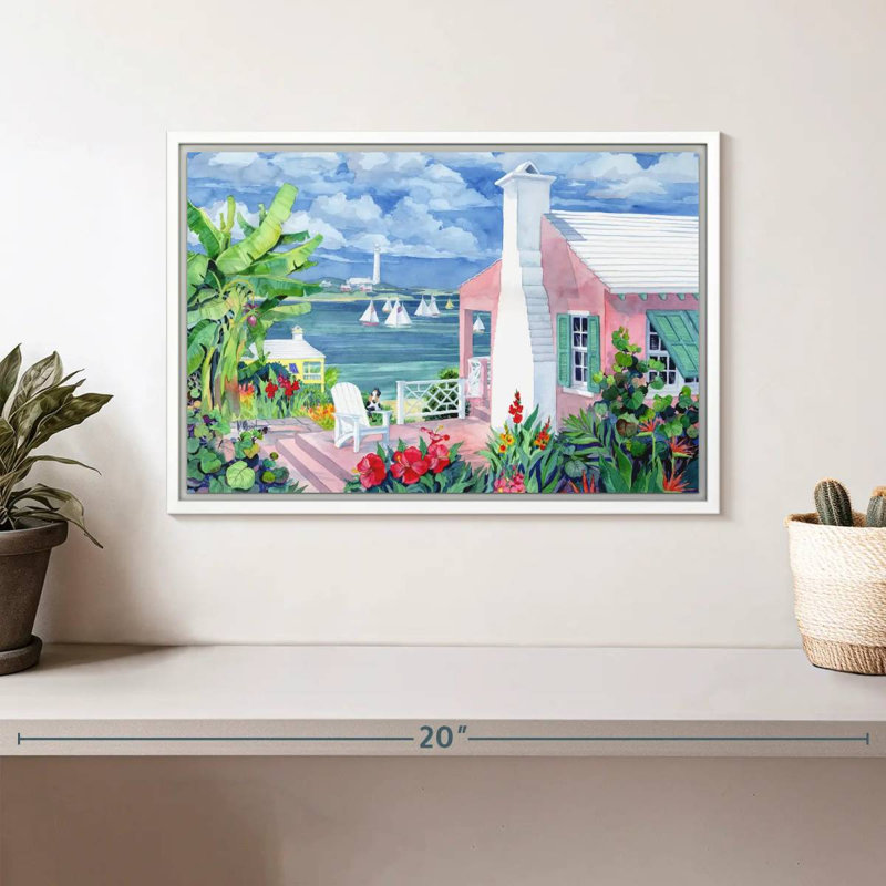 Bermuda Cove, Cadre flottant blanc, 13 po x 9 po