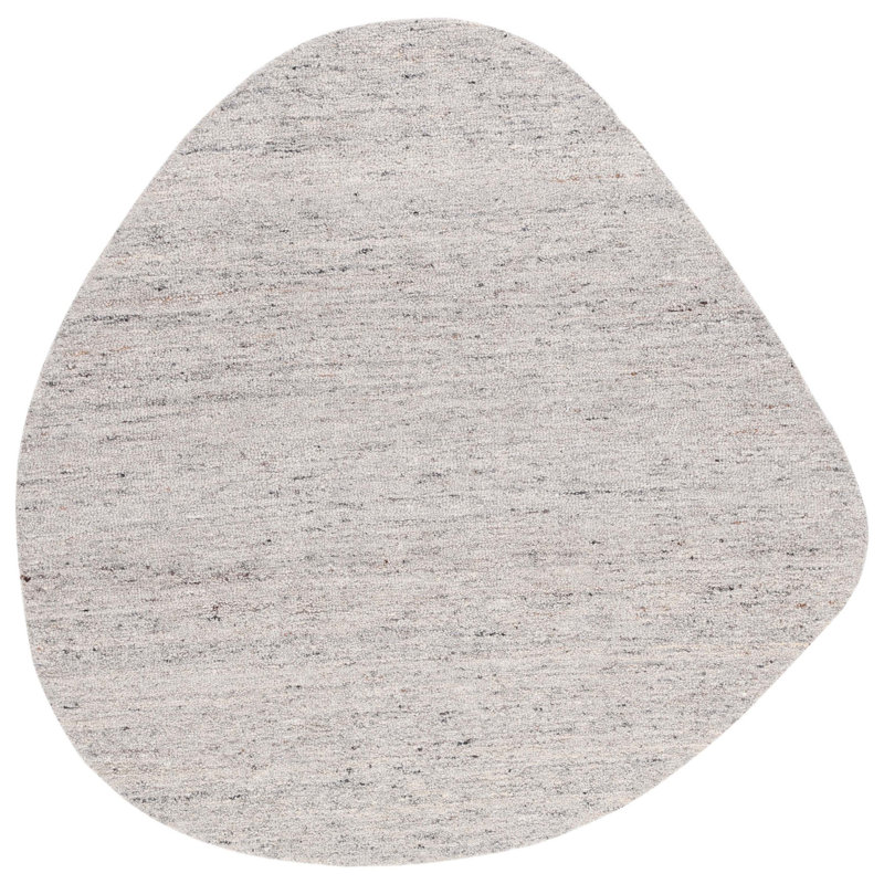 Tapis en coton gris / noir Novelty, Nouveauté 6 pi x 6 pi