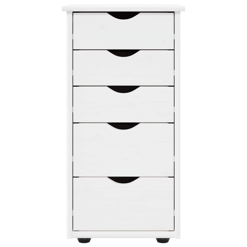 Solid Wood Chest of Drawers, White