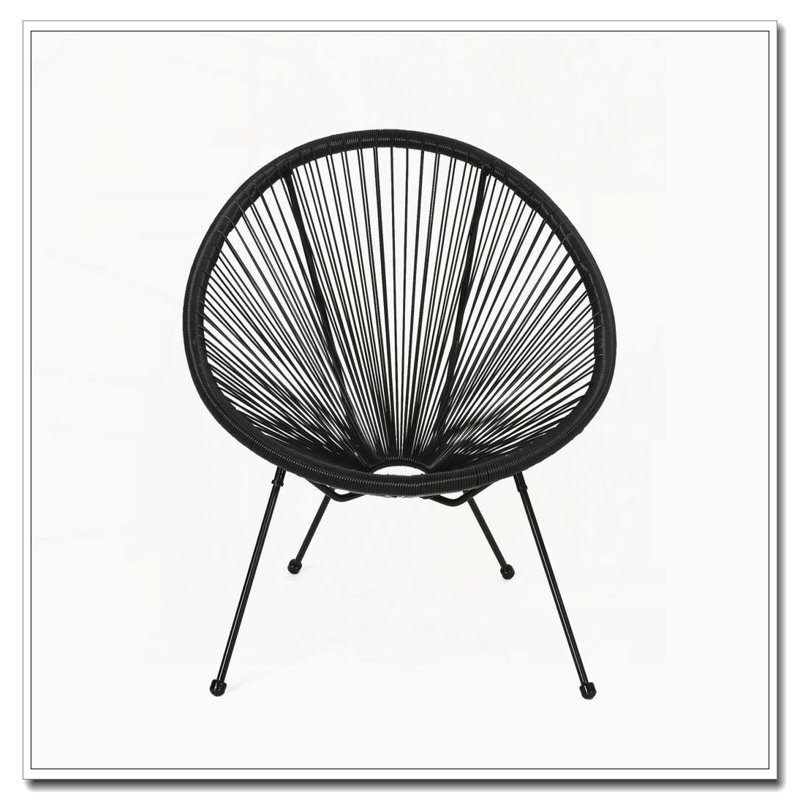Ensemble de chaise longue de patio, Noir