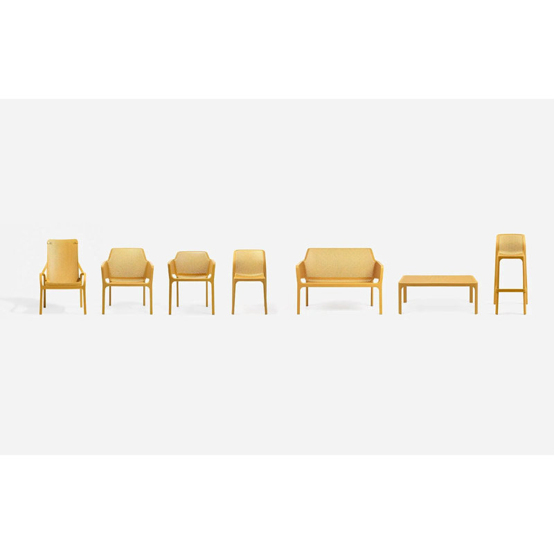 Net Outdoor Dining Armchair, Yellow