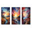 «Sunset Skies Of Wonder Fields», ensemble de 3 reproductions d'art en métal sur paysage-1570859514
