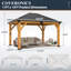 Pavillon de jardin d'extérieur en bois d'épinette avec toit en acier galvanisé-122566190