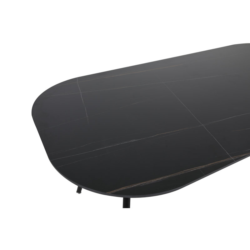 Abberbury Stone Top Metal Base Dining Table